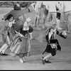 New York City Ballet Production of "The Magic Flute", Florence Fitzgerald as Farmer's Wife with broom, choreography by Peter Martins (New York)