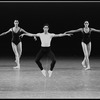 New York City Ballet Production of "Agon" with (L-R) Susan Freedman, Jean-Pierre Frohlich and Wilhelmina Frankfurt, choreography by George Balanchine (New York)