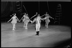 New York City Ballet production of "Circus Polka" with Jerome Robbins as ringmaster and the students from the School of American Ballet, choreography by Jerome Robbins (New York)