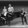 New York City Ballet production of "Duo Concertant" with Gordon Boelzner at piano, Suzanne Farrell, Peter Martins and Lamar Alsop with violin, choreography by George Balanchine (New York)