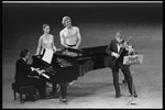 New York City Ballet production of "Duo Concertant" with Gordon Boelzner at piano, Suzanne Farrell, Peter Martins and Lamar Alsop with violin, choreography by George Balanchine (New York)