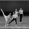 New York City Ballet production of "Tombeau de Couperin" with Wilhemina Frankfurt and Nolan T'Sani, in back Carole Divet and Peter Naumann, choreography by George Balanchine (New York)