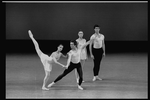 New York City Ballet production of "Tombeau de Couperin" with Wilhemina Frankfurt and Nolan T'Sani, in back Carole Divet and Peter Naumann, choreography by George Balanchine (New York)