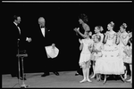 New York City Ballet tribute to Lincoln Kirstein on his 80th Birthday with Lincoln Kirstein (2R), Bess Myerson (C) and children from the School of American Ballet (New York)