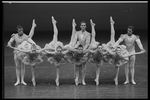 New York City Ballet production of "Divertimento No. 15" with Peter Frame, Lauren Hauser, Maria Calegari, Merrill Ashley, Adam Luders, Stephanie Saland, Darci Kistler, Victor Castelli, choreography by George Balanchine (New York)