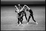 New York City Ballet production of "Ecstatic Orange" with Helene Alexopoulos at left, Peter Frame and Mel Tomlinson, choreography by Peter Martins (New York)