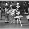 New York City Ballet production of "Sleeping Beauty", a court scene in Act I showing presentation of the baby, choreography by Peter Martins (after Marius Petipa) (New York)