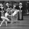 New York City Ballet production of "Sleeping Beauty", a court scene in Act I showing presentation of the baby, choreography by Peter Martins (after Marius Petipa) (New York)