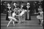 New York City Ballet production of "Sleeping Beauty", a court scene in Act I showing presentation of the baby, choreography by Peter Martins (after Marius Petipa) (New York)