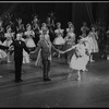 New York City Ballet production of "Coppelia" bows with conductor Robert Irving, designer Rouben Ter-Arutunian, George Balanchine, Patricia McBride, Helgi Tomasson, choreography by George Balanchine and Alexandra Danilova after Marius Petipa (New York)