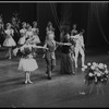 New York City Ballet production of "Coppelia" bows with Patricia McBride, George Balanchine and Helgi Tomasson, choreography by George Balanchine and Alexandra Danilova after Marius Petipa (New York)