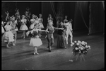 New York City Ballet production of "Coppelia" bows with Patricia McBride, George Balanchine and Helgi Tomasson, choreography by George Balanchine and Alexandra Danilova after Marius Petipa (New York)