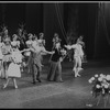 New York City Ballet production of "Coppelia" bows with Patricia McBride, George Balanchine, Alexandra Danilova and Helgi Tomasson, choreography by George Balanchine and Alexandra Danilova after Marius Petipa (New York)