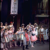 New York City Ballet production of "Coppelia"; scene from Act I with Michael Arshansky, Patricia McBride as Swanilda and Helgi Tomasson as Franz, choreography by George Balanchine and Alexandra Danilova after Marius Petipa (Saratoga)