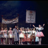 New York City Ballet production of "Coppelia"; scene from Act I with Michael Arshansky, Patricia McBride as Swanilda and Helgi Tomasson as Franz, choreography by George Balanchine and Alexandra Danilova after Marius Petipa (Saratoga)