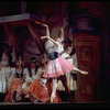 New York City Ballet production of "Coppelia"; scene from Act I with Patricia McBride as Swanilda and Helgi Tomasson as Franz, choreography by George Balanchine and Alexandra Danilova after Marius Petipa (Saratoga)