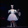 New York City Ballet production of "Coppelia"; scene from Act 2 with Patricia McBride as the doll Coppelia and Shaun O'Brien as Dr. Coppelius, choreography by George Balanchine and Alexandra Danilova after Marius Petipa (Saratoga)