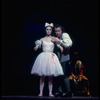 New York City Ballet production of "Coppelia"; scene from Act 2 with Patricia McBride as the doll Coppelia and Shaun O'Brien as Dr. Coppelius, choreography by George Balanchine and Alexandra Danilova after Marius Petipa (Saratoga)