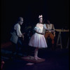 New York City Ballet production of "Coppelia"; scene from Act 2 with Patricia McBride as the doll Coppelia and Shaun O'Brien as Dr. Coppelius, choreography by George Balanchine and Alexandra Danilova after Marius Petipa (Saratoga)