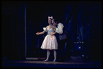 New York City Ballet production of "Coppelia"; scene from Act 2 with Patricia McBride as the doll Coppelia and Shaun O'Brien as Dr. Coppelius, choreography by George Balanchine and Alexandra Danilova after Marius Petipa (Saratoga)