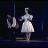 New York City Ballet production of "Coppelia"; scene from Act 2 with Patricia McBride as the doll Coppelia and Shaun O'Brien as Dr. Coppelius, choreography by George Balanchine and Alexandra Danilova after Marius Petipa (Saratoga)