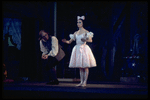 New York City Ballet production of "Coppelia"; scene from Act 2 with Patricia McBride as the doll Coppelia and Shaun O'Brien as Dr. Coppelius, choreography by George Balanchine and Alexandra Danilova after Marius Petipa (Saratoga)