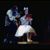 New York City Ballet production of "Coppelia"; scene from Act 2 with Patricia McBride as the doll Coppelia and Shaun O'Brien as Dr. Coppelius, choreography by George Balanchine and Alexandra Danilova after Marius Petipa (Saratoga)