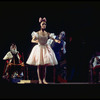 New York City Ballet production of "Coppelia"; scene from Act 2 with Patricia McBride as the doll Coppelia and Shaun O'Brien as Dr. Coppelius, choreography by George Balanchine and Alexandra Danilova after Marius Petipa (Saratoga)