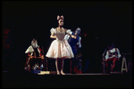 New York City Ballet production of "Coppelia"; scene from Act 2 with Patricia McBride as the doll Coppelia and Shaun O'Brien as Dr. Coppelius, choreography by George Balanchine and Alexandra Danilova after Marius Petipa (Saratoga)