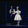 New York City Ballet production of "Coppelia"; scene from Act 2 with Patricia McBride as the doll Coppelia and Shaun O'Brien as Dr. Coppelius, choreography by George Balanchine and Alexandra Danilova after Marius Petipa (Saratoga)