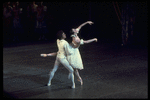 New York City Ballet production of "Coppelia"; scene from Act 3 with Patricia McBride and Helgi Tomasson, choreography by George Balanchine and Alexandra Danilova after Marius Petipa (Saratoga)