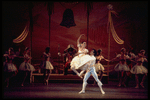 New York City Ballet production of "Coppelia"; scene from Act 3 with Patricia McBride and Helgi Tomasson, choreography by George Balanchine and Alexandra Danilova after Marius Petipa (Saratoga)