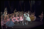 New York City Ballet production of "Coppelia"; scene from Act 3 with Patricia McBride, Helgi Tomasson and students from the School of American Ballet, choreography by George Balanchine and Alexandra Danilova after Marius Petipa (Saratoga)