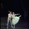 New York City Ballet production of "Coppelia"; scene from Act 3 with Patricia McBride and Helgi Tomasson, choreography by George Balanchine and Alexandra Danilova after Marius Petipa (Saratoga)