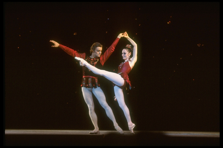 New York City Ballet Production Of Jewels Rubies With Patricia Mcbride And Mikhail 