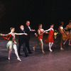 New York City Ballet production of "The Four Seasons"; Daniel Duell, Kyra Nichols, Jerome Robbins, conductor Robert Irving, Mikhail Baryshnikov and Patricia McBride take a bow, choreography by Jerome Robbins (New York)