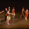 New York City Ballet production of "The Four Seasons"; Daniel Duell, Kyra Nichols, Jerome Robbins, conductor Robert Irving, Mikhail Baryshnikov and Patricia McBride take a bow, choreography by Jerome Robbins (New York)