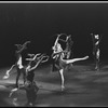 New York City Ballet production of "A Midsummer Night's Dream" with Colleen Neary as Hippolyta in the forest with dogs, choreography by George Balanchine (New York)