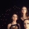 New York City Ballet - Studio photo of (Front L-R) Violette Verdy and Mimi Paul, (Back L-R) Patricia McBride and Suzanne Farrell wearing expensive jewels to advertise "Jewels", choreography by George Balanchine (New York)