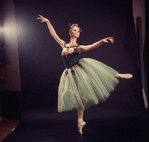 New York City Ballet - Studio photo of Mimi Paul in "Jewels", choreography by George Balanchine (New York)