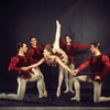 New York City Ballet - Studio photo of Marnee Morris (C) with (L-R) Richard Dryden, Deni Lamont, Paul Mejia and Robert Weiss in "Jewels", choreography by George Balanchine (New York)