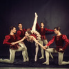 New York City Ballet - Studio photo of Marnee Morris (C) with (L-R) Richard Dryden, Deni Lamont, Paul Mejia and Robert Weiss in "Jewels", choreography by George Balanchine (New York)