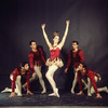 New York City Ballet - Studio photo of Marnee Morris (C) with (L-R) Paul Mejia, Richard Dryden, Robert Weiss and Deni Lamont in "Jewels", choreography by George Balanchine (New York)