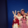 Studio photo of Peter Martins and students from the School of American Ballet in costume for a New York City Ballet production of "The Nutcracker" (New York)