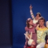 Studio photo of Peter Martins and students from the School of American Ballet in costume for a New York City Ballet production of "The Nutcracker" (New York)