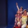 Studio photo of Peter Martins and students from the School of American Ballet in costume for a New York City Ballet production of "The Nutcracker" (New York)