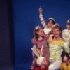 Studio photo of Peter Martins and students from the School of American Ballet in costume for a New York City Ballet production of "The Nutcracker" (New York)