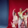 Studio photo of Peter Martins and students from the School of American Ballet in costume for a New York City Ballet production of "The Nutcracker" (New York)