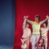 Studio photo of Peter Martins and students from the School of American Ballet in costume for a New York City Ballet production of "The Nutcracker" (New York)