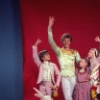 Studio photo of Peter Martins and students from the School of American Ballet in costume for a New York City Ballet production of "The Nutcracker" (New York)